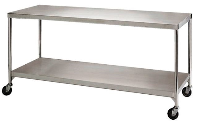 Mesa inox con ruedas